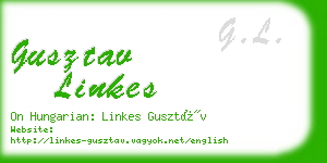 gusztav linkes business card